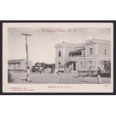 ESTACION DE FERROCARRIL ANTIGUA TARJETA POSTAL SANTIAGO DEL ESTERO RARA
